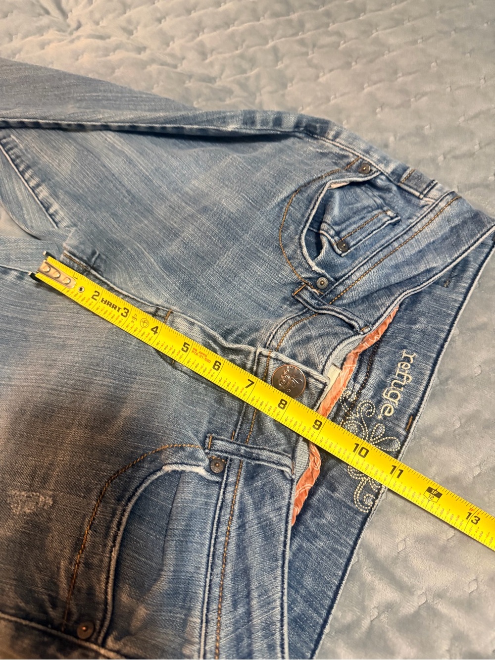 refuge bootcut Light Blue Jeans 7R #48 - Picture 12 of 13